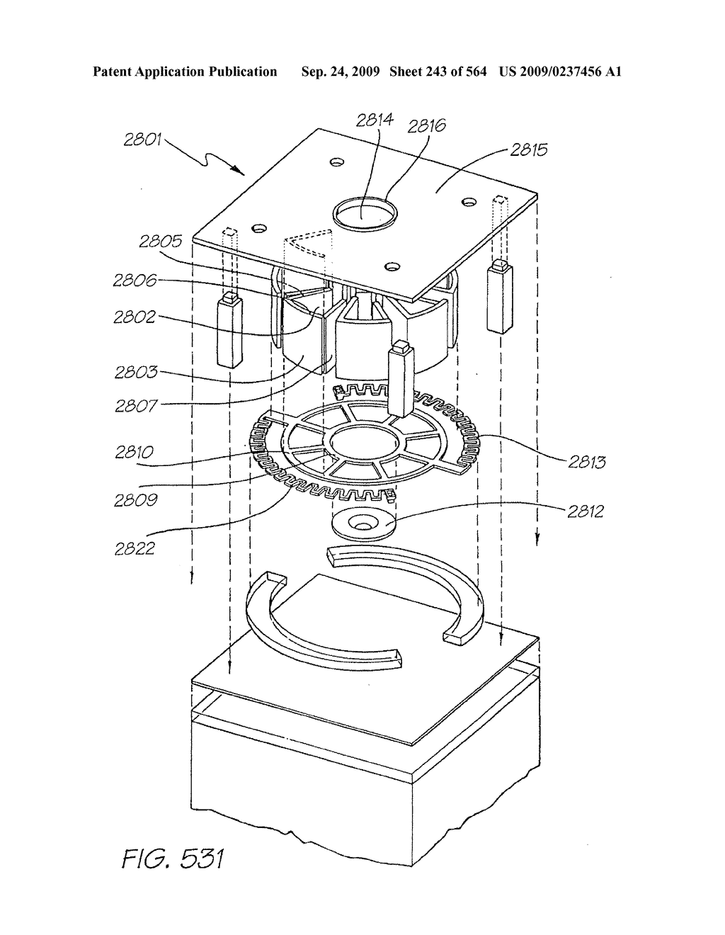 Inkjet Printhead With Paddle For Ejecting Ink From One Of Two Nozzles - diagram, schematic, and image 244