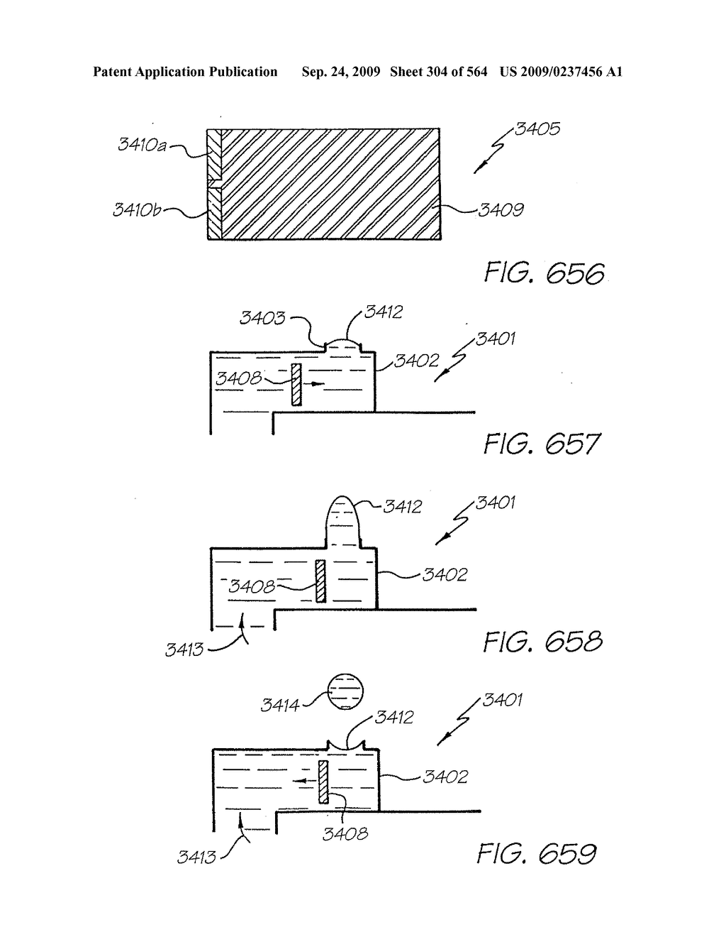 Inkjet Printhead With Paddle For Ejecting Ink From One Of Two Nozzles - diagram, schematic, and image 305