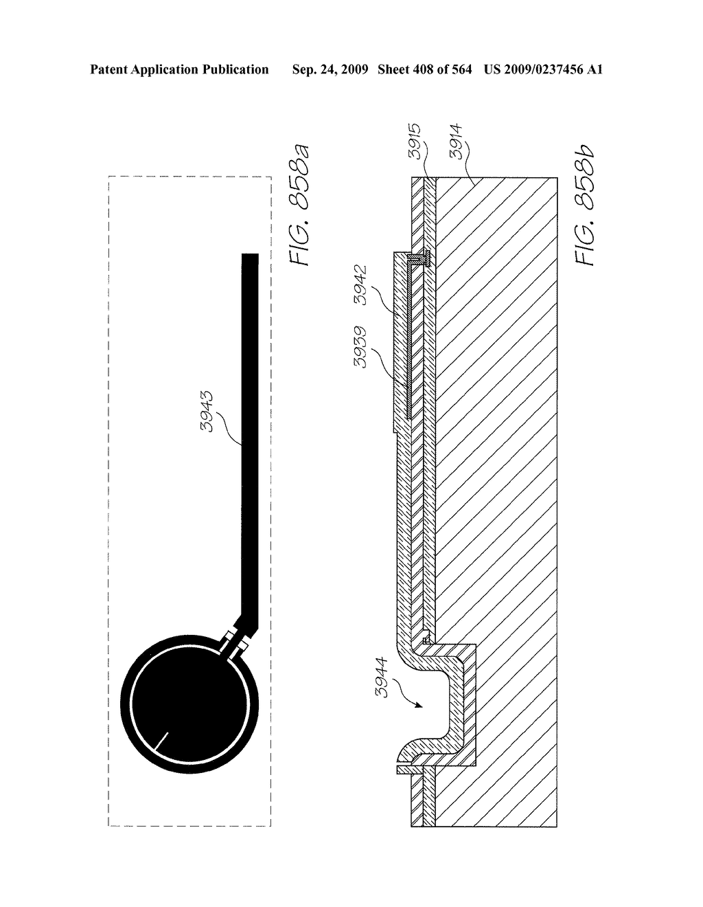 Inkjet Printhead With Paddle For Ejecting Ink From One Of Two Nozzles - diagram, schematic, and image 409