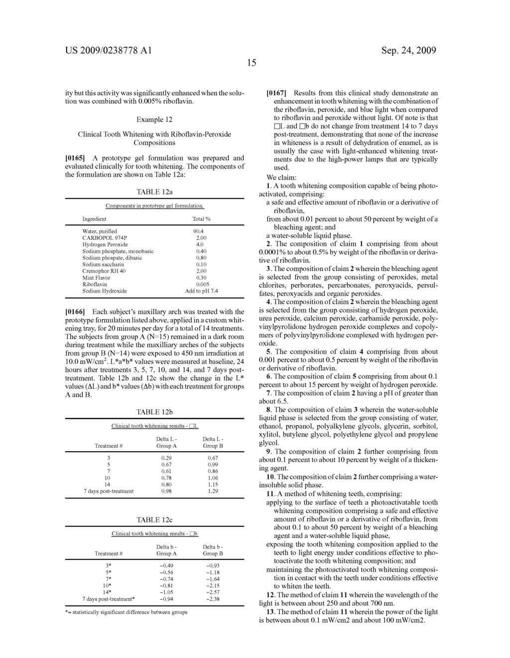 TOOTH WHITENING COMPOSITIONS, DELIVERY SYSTEMS AND METHODS - diagram, schematic, and image 16