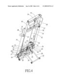 SIDE-SUPPORTING TYPE FOLDING MECHANISM FOR A TREADMILL diagram and image