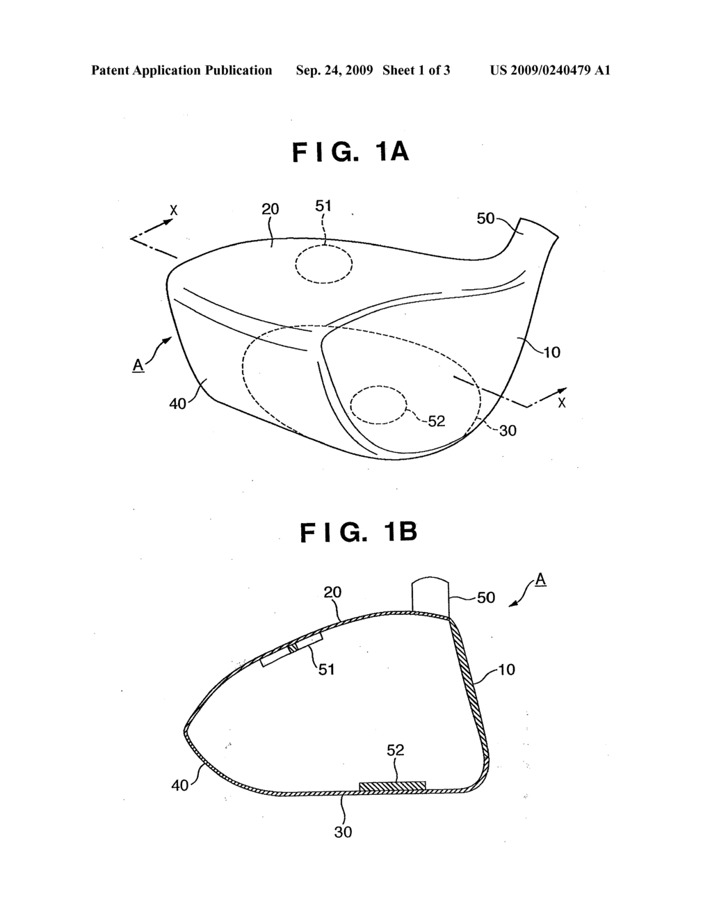 METHOD OF IDENTIFYING AN ANTINODE OF A PRIMARY VIBRATION MODE OF A GOLF CLUB HEAD - diagram, schematic, and image 02