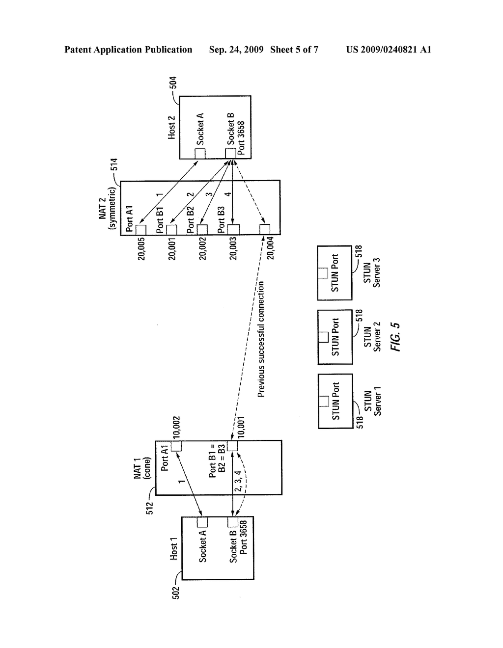 Multiplayer Peer-to-Peer Connection Across Firewalls and Network Address Translators Using a Single Local Port on the Local Host - diagram, schematic, and image 06