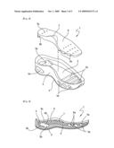 Shoe sole with tunnel-type air chambers diagram and image