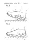 Inner sole structure for a sports shoe diagram and image