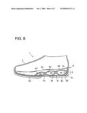 Inner sole structure for a sports shoe diagram and image