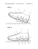 Inner sole structure for a sports shoe diagram and image