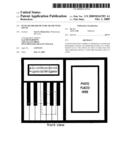 Piano keyboard picture frame with sound diagram and image