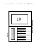Piano keyboard picture frame with sound diagram and image