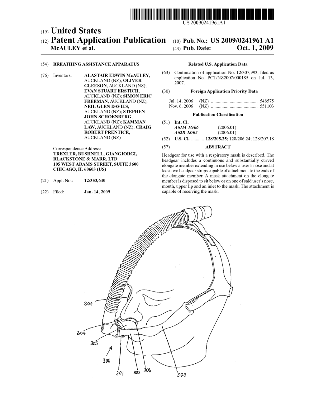 BREATHING ASSISTANCE APPARATUS - diagram, schematic, and image 01