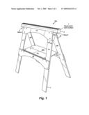 Sawhorse with Opposing Fixed and Moveable Sides diagram and image