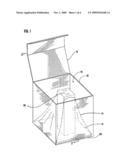 RETENTION PACKAGING HAVING FILM WITH PLEATED PORTION diagram and image