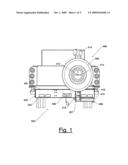 Protective rear accessory bumper with integrated spare tire carrier diagram and image