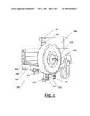 Protective rear accessory bumper with integrated spare tire carrier diagram and image