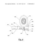 Protective rear accessory bumper with integrated spare tire carrier diagram and image