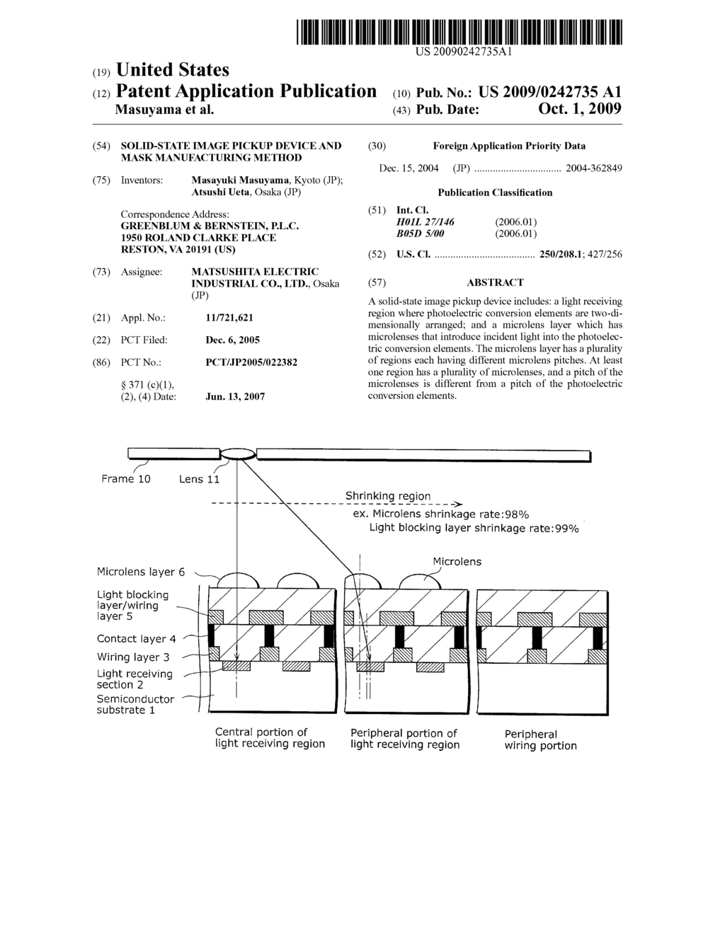 SOLID-STATE IMAGE PICKUP DEVICE AND MASK MANUFACTURING METHOD - diagram, schematic, and image 01