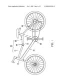 Bicycle frame with a receiving space diagram and image