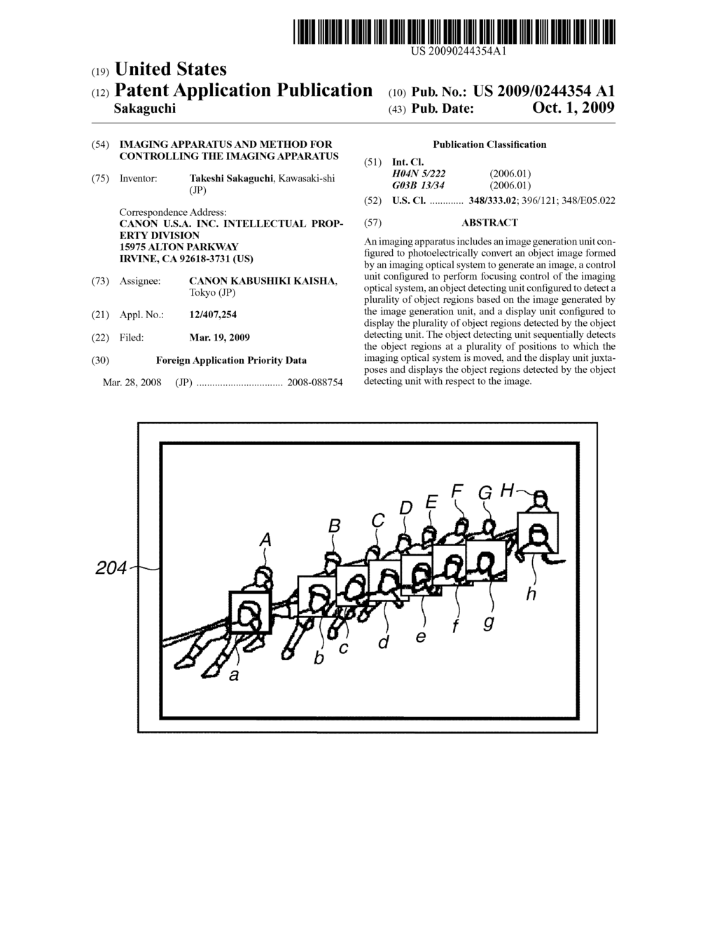 IMAGING APPARATUS AND METHOD FOR CONTROLLING THE IMAGING APPARATUS - diagram, schematic, and image 01