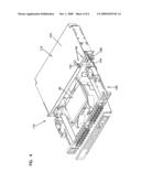 Rear latch arrangement for sliding drawer diagram and image