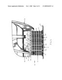 Break-away material retainer for paving vehicles diagram and image