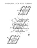 ARTICLE, ASSEMBLY AND PROCESS FOR PRODUCING A WATERPROOF, DEGRADATION RESISTANT AND INCREASED STRUCTURAL SUPPORTED STIFFENER INSERT SUCH AS INCORPORATED INTO A COMPOSITE PALLET CONSTRUCTION diagram and image