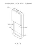 BATTERY COVER LATCH MECHANISM AND PORTABLE ELECTRONIC DEVICE USING SAME diagram and image