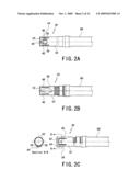 Coaxial connector and a structure for attaching the coaxial connector to a connector housing diagram and image