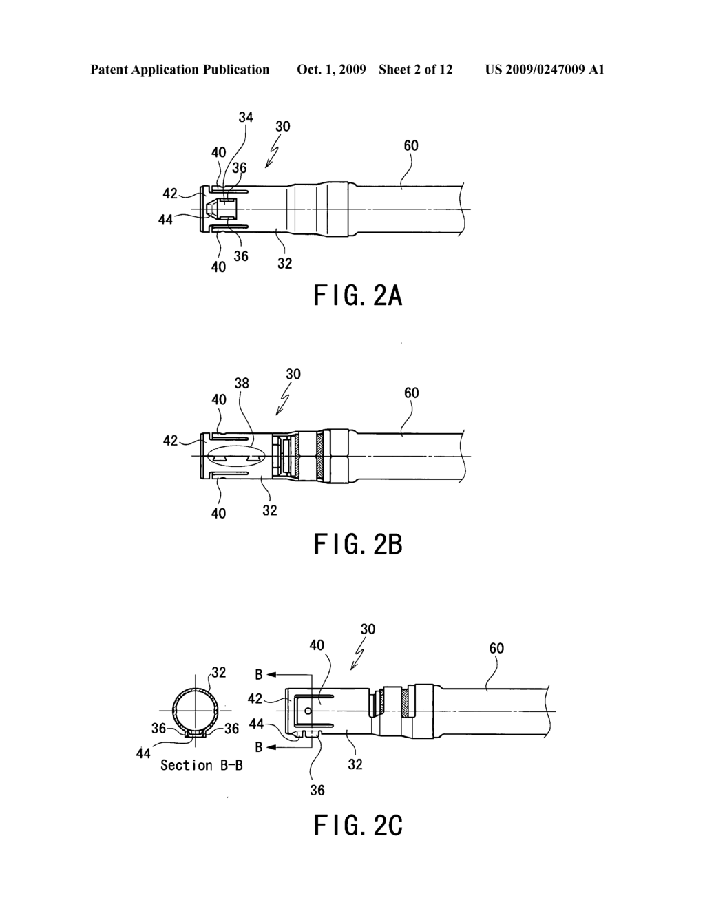 Coaxial connector and a structure for attaching the coaxial connector to a connector housing - diagram, schematic, and image 03