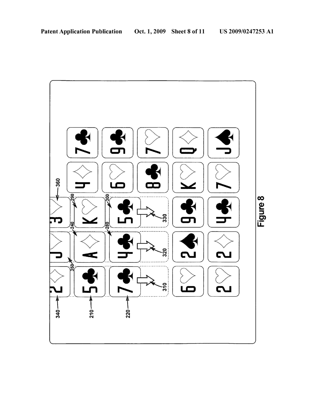 METHODS AND DEVICES FOR PLAYING MULTI-LINE CARD GAMES - diagram, schematic, and image 09