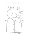 Natural curve baby pillow and garment for preventing flat head syndrome diagram and image