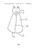 Natural curve baby pillow and garment for preventing flat head syndrome diagram and image