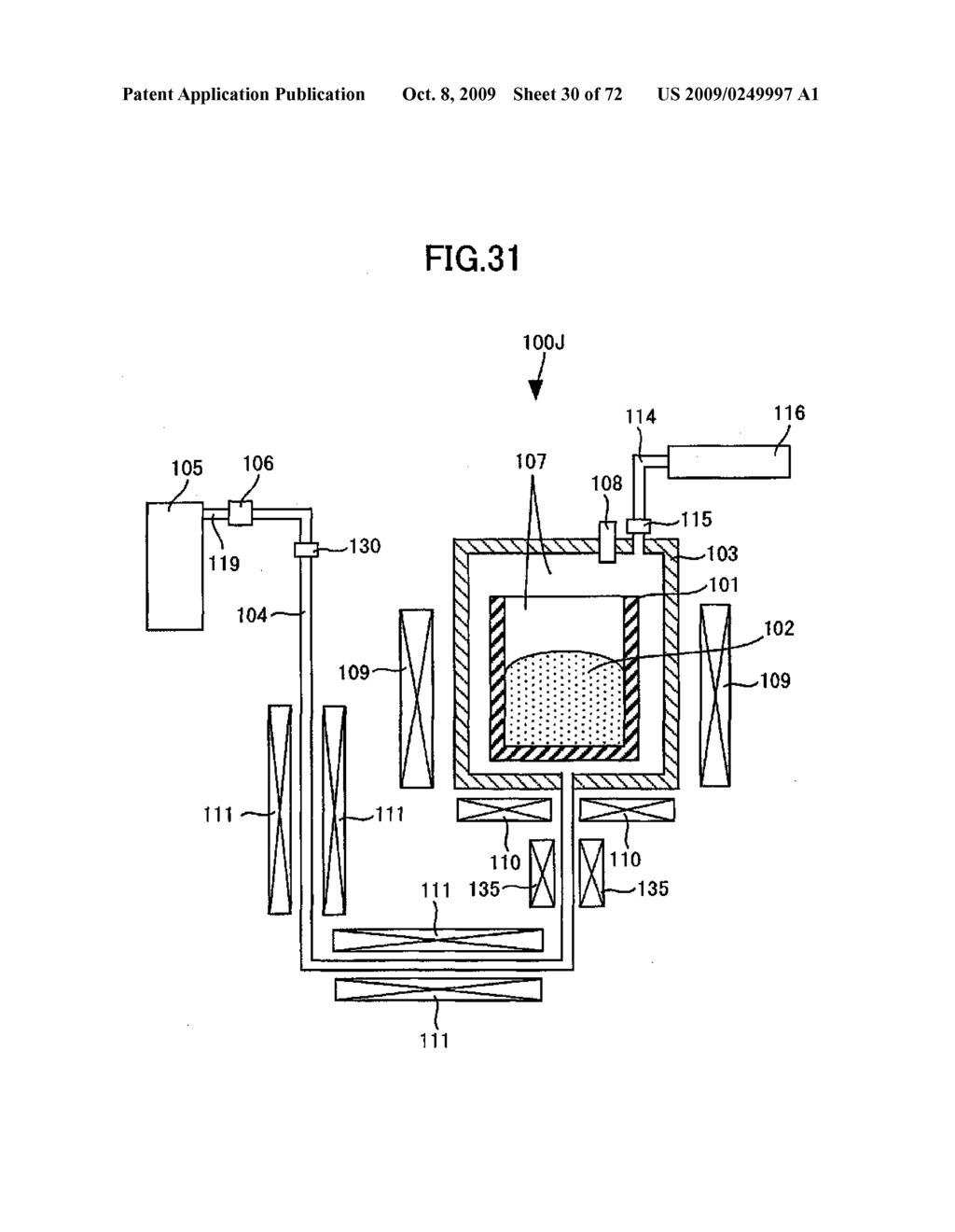 METHOD OF PRODUCING GROUP III NITRIDE CRYSTAL, APPARATUS FOR PRODUCING GROUP III NITRIDE CRYSTAL, AND GROUP III NITRIDE CRYSTAL - diagram, schematic, and image 31