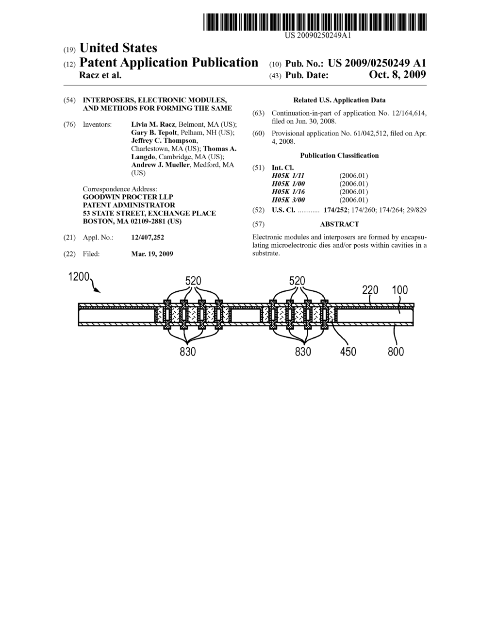 INTERPOSERS, ELECTRONIC MODULES, AND METHODS FOR FORMING THE SAME - diagram, schematic, and image 01