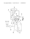 Snowmobile with a supercharged engine diagram and image