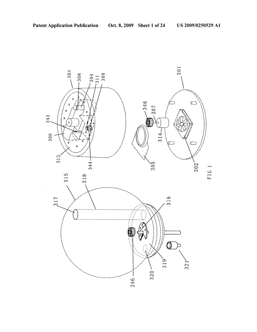 Waterfall decorative humidifier - diagram, schematic, and image 02