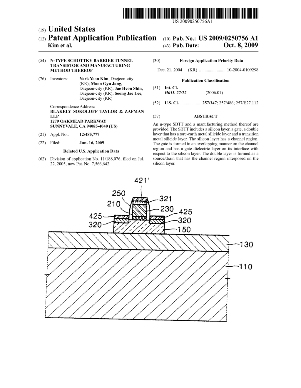 N-TYPE SCHOTTKY BARRIER TUNNEL TRANSISTOR AND MANUFACTURING METHOD THEREOF - diagram, schematic, and image 01