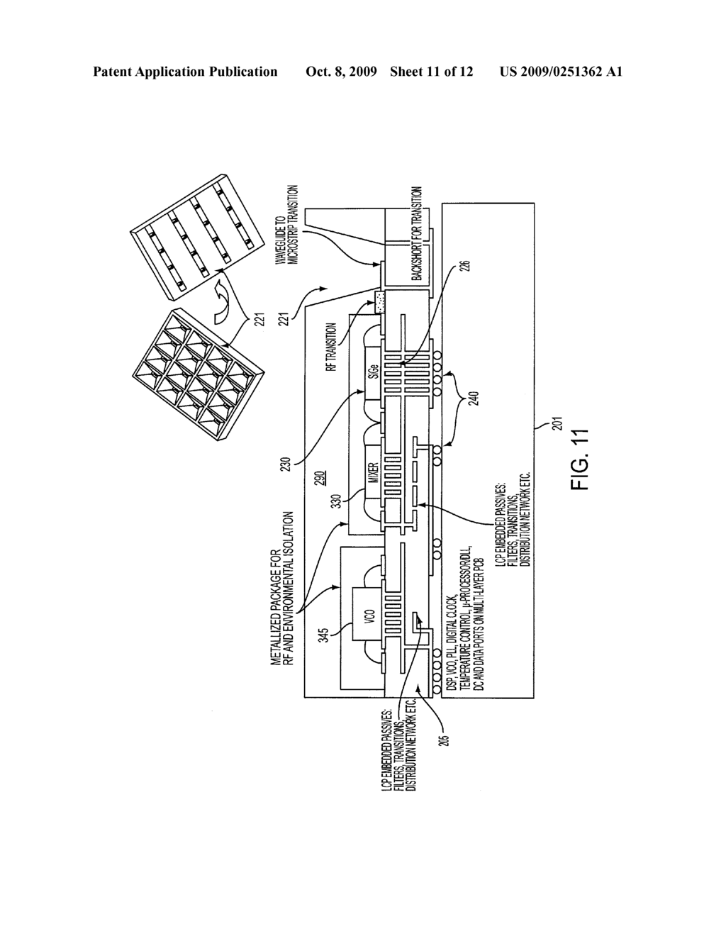 THREE DIMENSIONAL INTEGRATED AUTOMOTIVE RADARS AND METHODS OF MANUFACTURING THE SAME - diagram, schematic, and image 12