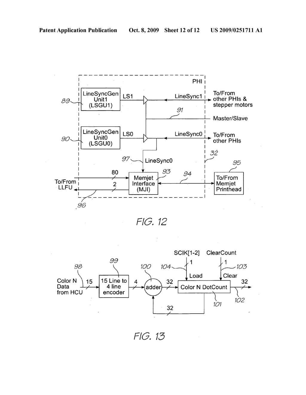 PRINTHEAD DRIVEN BY MULTIPLE PRINT ENGINE CONTROLLERS - diagram, schematic, and image 13