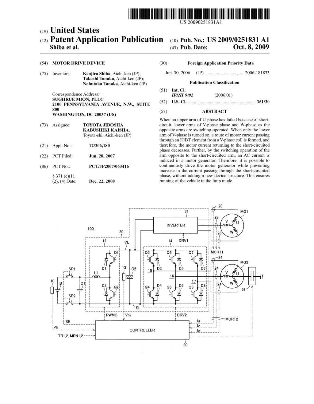 MOTOR DRIVE DEVICE - diagram, schematic, and image 01