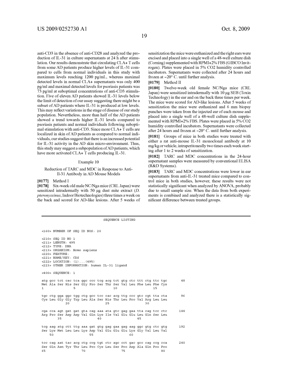 METHODS OF TREATING SKIN DISORDERS USING AN IL-31RA ANTAGONIST - diagram, schematic, and image 20