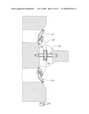 Blower wheel assembly having a dynamic seal member for providing an air seal on rotation of a blower wheel diagram and image