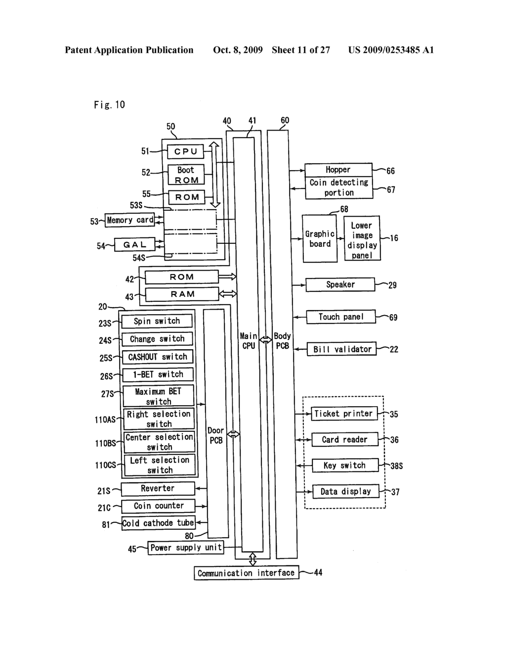 Gaming System Having Large Display and Plural Gaming Machines - diagram, schematic, and image 12