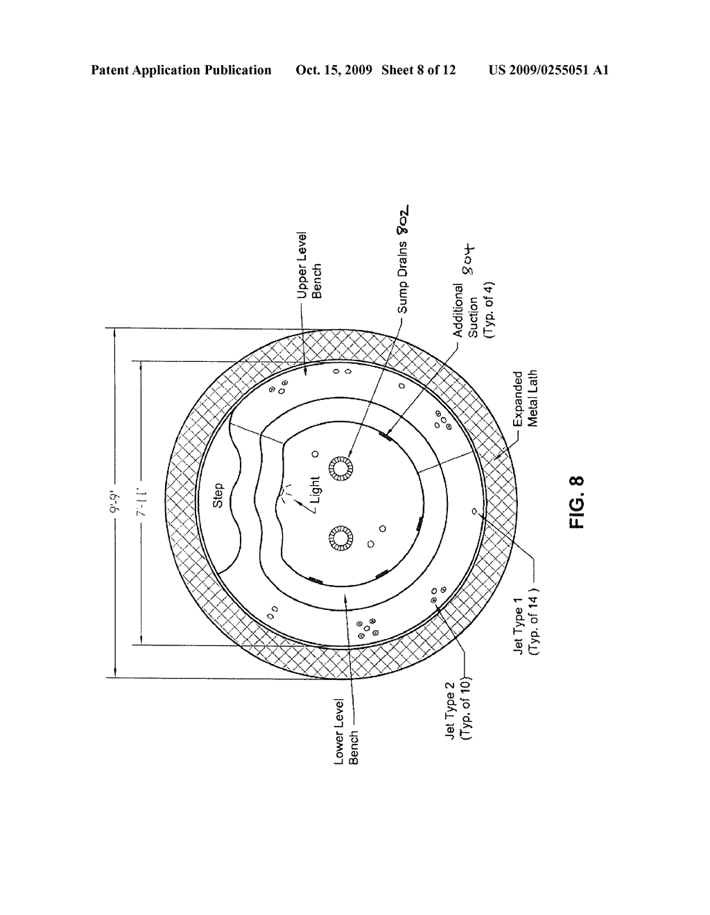 SPA INSERT WITH FLAT UPPER FLANGE, INTEGRAL SPILLWAY AND FOOTWELL FEATURES - diagram, schematic, and image 09