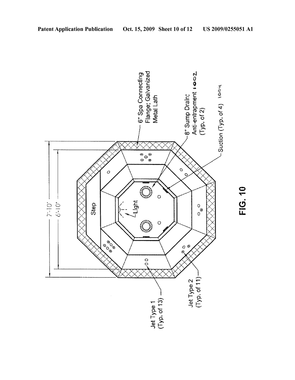 SPA INSERT WITH FLAT UPPER FLANGE, INTEGRAL SPILLWAY AND FOOTWELL FEATURES - diagram, schematic, and image 11
