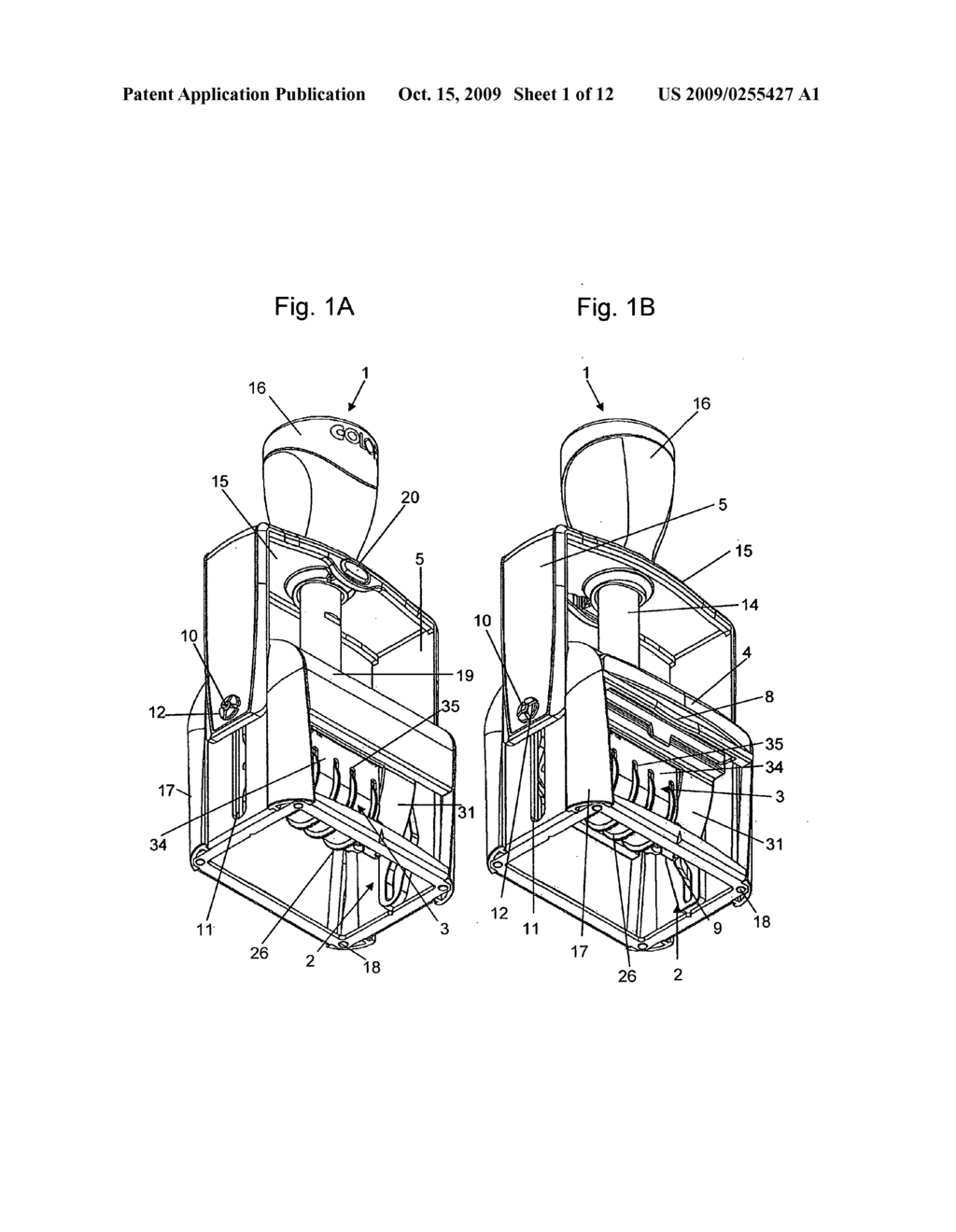 Hand-stamp with upper inking - diagram, schematic, and image 02