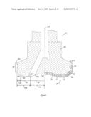 Percussion Drilling Assembly and Hammer Bit with Gage and Outer Row Reinforcement diagram and image