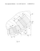 Percussion Drilling Assembly and Hammer Bit with Gage and Outer Row Reinforcement diagram and image