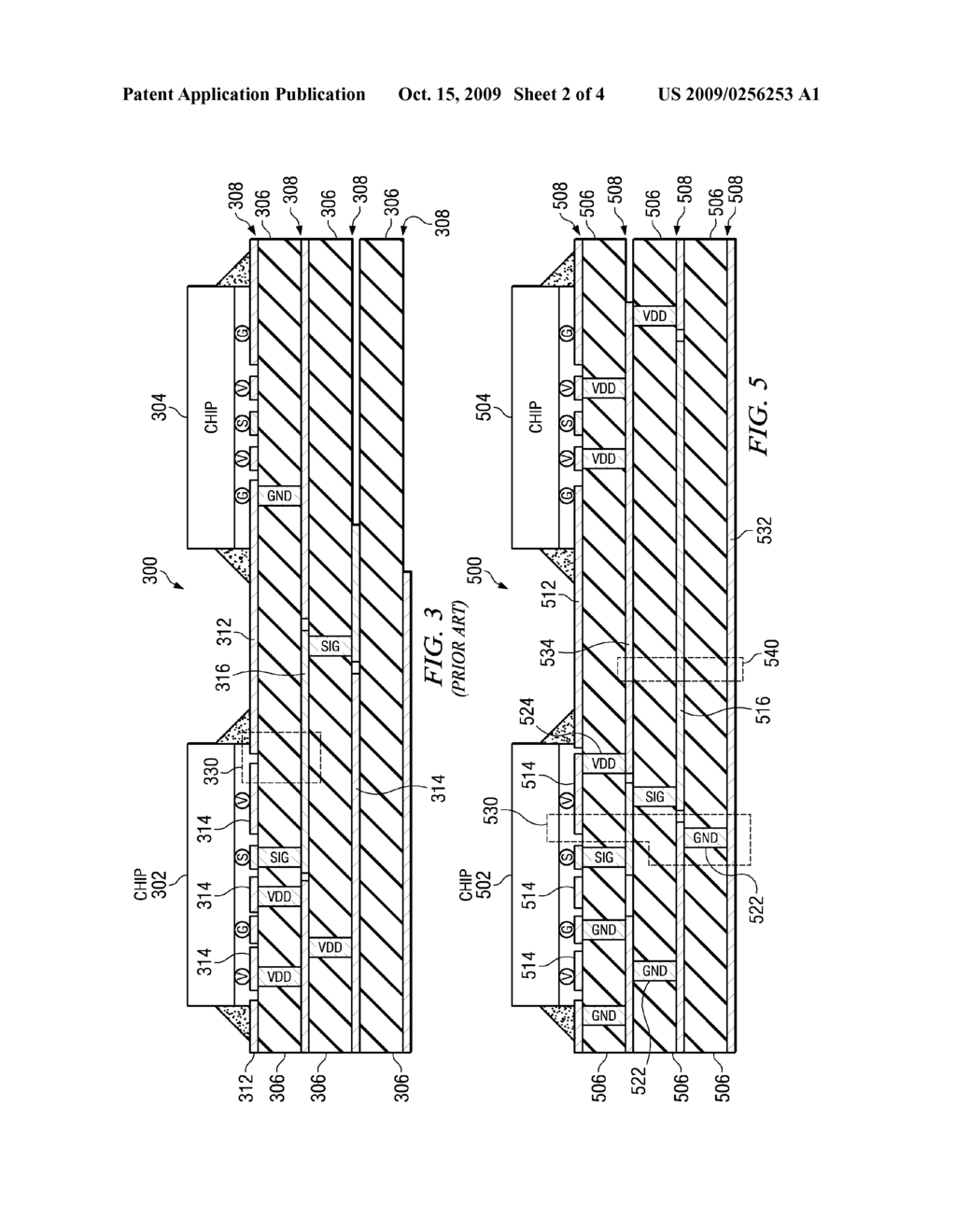 Continuously Referencing Signals Over Multiple Layers in Laminate Packages - diagram, schematic, and image 03