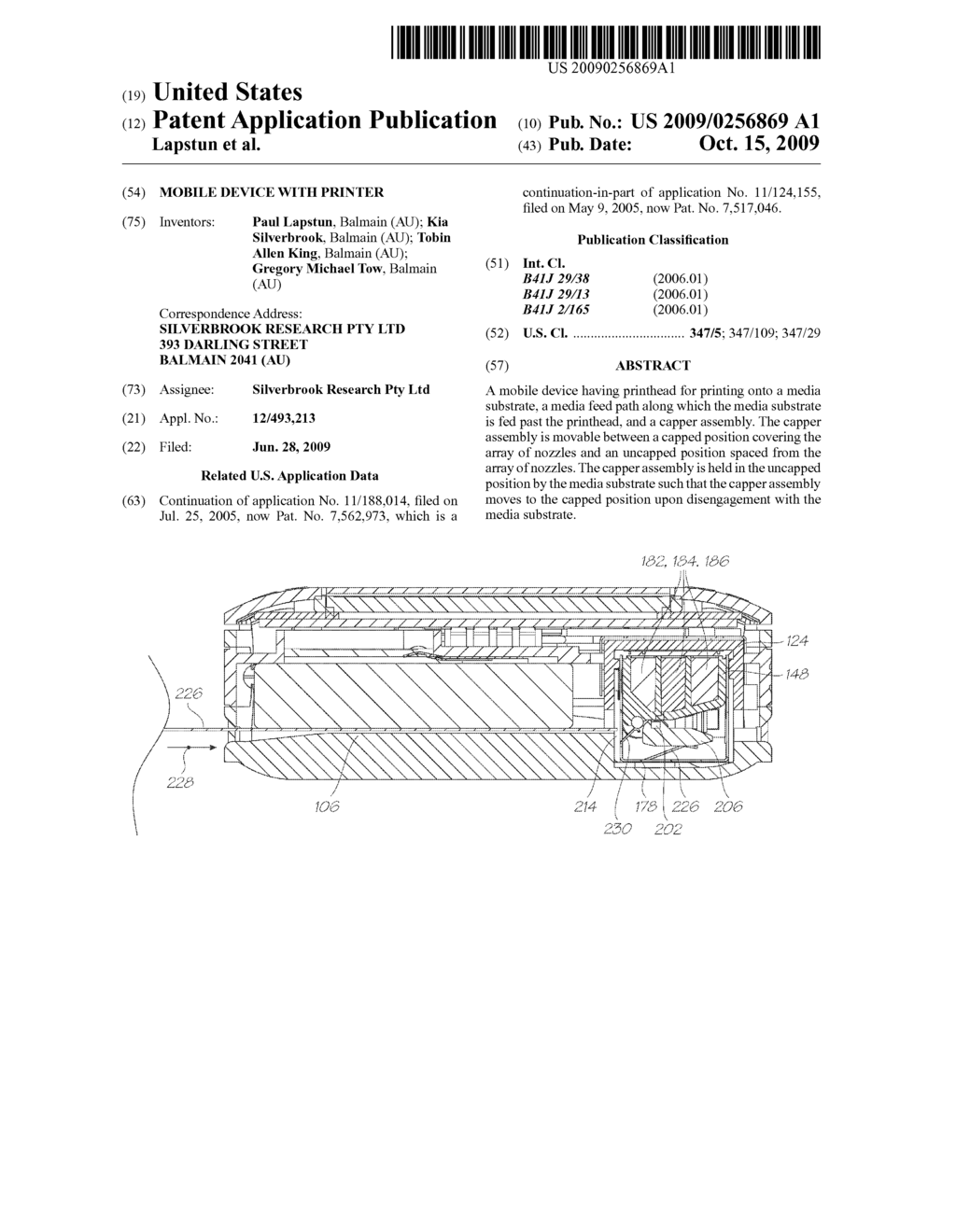 Mobile Device With Printer - diagram, schematic, and image 01