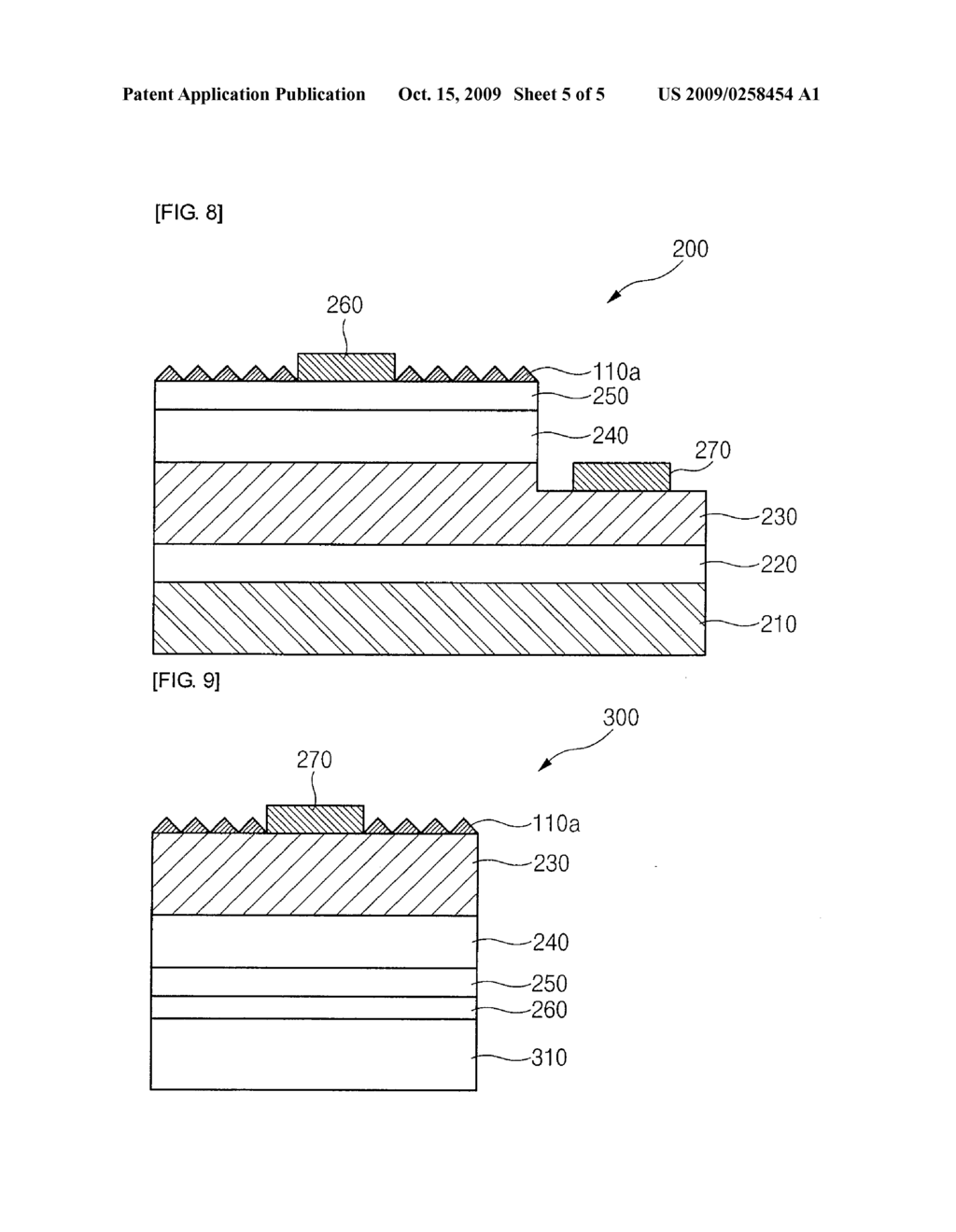 METHOD OF MANUFACTURING GALLIUM NITRIDE BASED LIGHT EMITTING DIODE HAVING SURFACE IRREGULARITIES - diagram, schematic, and image 06